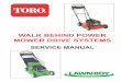 WALK BEHIND POWER MOWER DRIVE SYSTEMSamopower.com/Toro Lawn-Boy Walk Behind Power Mower Drive Syste… · ii WPM Drive Systems Manual TABLE OF CONTENTS WORM DRIVE TRANSMISSION GENERAL