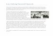 Lou Gehrig Farewell Speech - englishblogish · PDF fileLou Gehrig Farewell Speech “Fans, for the past two weeks you have been reading about the bad break I got. Yet today I consider