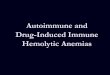 Autoimmune and Drug-Induced Immune Hemolytic  · PDF fileAutoimmune hemolytic anemia (AIHA) ... also known as Donath-Landsteiner hemolytic anemia. Cold autoantibodies