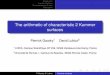 The arithmetic of characteristic 2 Kummer surfaces · PDF fileIntroduction Kummer Surfaces The characteristic 2 case Conclusion The arithmetic of characteristic 2 Kummer surfaces Pierrick