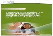 Pennsylvania Grades 4-8 Subject Concentration: English ... · PDF fileSubject Concentration: English Language Arts 5156 ... • A template study plan ... III II I About This Test