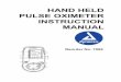 hand held pulse oximeter instruction manual - · PDF fileHAND HELD PULSE OXIMETER INSTRUCTION MANUAL ... • Single-use accessories ... clean and dry thoroughly before reuse. • Do