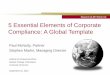 5 Essential Elements of Corporate Compliance: A Global ...enterpriseethics.org/Portals/0/five_elements_powerpoint.pdf · 5 Essential Elements of Corporate Compliance: A Global Template