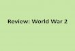 Review: World War 2 - aec.amherst.k12.va.us - Rise Aboveaec.amherst.k12.va.us/sites/default/files/Review WW2.pdf · Review: World War 2 . When major leaders gave in to Hitler’s