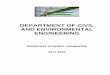 DEPARTMENT OF CIVIL AND ENVIRONMENTAL · PDF fileDEPARTMENT OF CIVIL AND ENVIRONMENTAL . ... • Geotechnical Engineering • Structural and Materials ... of the Department of Civil