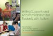 Writing Supports and Accommodations for Students · PDF filePat Satterfield Center 4 AT Excellence GA Tools for Life Network Partner pat@c4atx.com Writing Supports and Accommodations