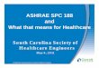ASHRAE SPC 188 and What that means for Healthcare · PDF fileASHRAE SPC 188 and What that means for Healthcare South Carolina Society of h Hlt E iHealthcare Engineers May 6, 2011 Confidential