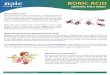 BORIC ACID - National Pesticide Information Center - Home · PDF fileexterior of insects. Boric acid and borax, a sodium borate salt, can kill plants by causing them to dry out. Sodium