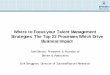 Where to Focus your Talent Management Strategies: The · PDF fileWhere to Focus your Talent Management Strategies: The Top 22 Processes Which Drive ... Alignment and Execution Drive