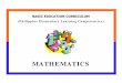 Mathematics - International Bureau of · PDF file1 MATHEMATICS DESCRIPTION Mathematics in Grades 1 and 2 includes the study of whole numbers, addition and subtraction, basic facts