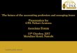 The future of the accounting profession and emerging ... · PDF fileThe future of the accounting profession and emerging issues Presentation by: CPA Nebart Avutswa Associates Forum