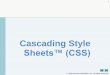 Cascading Style - Computer Science and Engineeringparamesh/COMP1000/WEB/3-Lect5-CSS.pdf · Cascading Style Sheets™ (CSS) ... –Used to specify the presentation of elements separately
