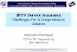 Challenges For A Comprehensive SolutionITU-T o Risk of not assuring the service ... • Gain market share, ... •Passive no-reference: ongoing work in VQEG & ITU-T · 2006-5-3