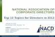 NATIONAL ASSOCIATION OF CORPORATE DIRECTORS Top …nacd.files.cms-plus.com/ChaptersLayout/ChapterContent... · NATIONAL ASSOCIATION OF CORPORATE DIRECTORS ... GenOn Energy, Inc. 
