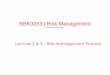 BBK3253 |Risk Management · PDF fileDefinitions •Risk Management is defined "the systematic application of management policies, procedures and practices to the tasks of establishing