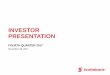 INVESTOR PRESENTATION -  · PDF fileMEDIUM TERM FINANCIAL OBJECTIVES FISCAL 2017 OVERVIEW Key Highlights Strong full year results •Strong performance across