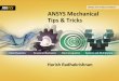 ANSYS Mechanical Tips & Tricks · PDF file2 © 2011 ANSYS, Inc. September 8, 2011 Material Library Elastic Linear / Multilinear Hyperelastic Viscoelastic Mullins effect Bergstrom-Boyce