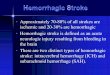 Hemorrhagic Stroke - PeaceHealth - Hospitals and Medical ... · PDF fileHemorrhagic Stroke •Other patient factors include age and medical co- ... had more years of education (13