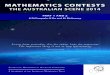 MATHEMATICS CONTESTS - · PDF file4 Mathematics Contests The Australian Scene 2014 ACKNOWLEDGEMENTS The Australian Mathematical Olympiad Committee thanks sincerely all sponsors, teachers,