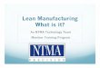 Lean Manufacturing What is it? - · PDF fileLean Manufacturing What is it? An NTMA Technology Team Member Training Program. Intro to Lean ... Removal and mounting of parts, tools,