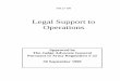 Legal Support to Operations - · PDF fileand personnel supporting Army operations. Legal support to operations must be ... include advice to commanders, staffs, and soldiers on the