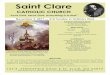 Saint  · PDF fileSaint Clare WELCOME ... remember that these are not like the flames of Hell, ... St. Francis Borgia Regional High