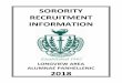 SORORITY RECRUITMENT INFORMATION - Longview · PDF filesorority recruitment information longview area alumnae panhellenic 2017 . table of contents topic page the panhellenic creed