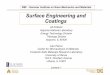Surface Engineering and Coatings - Northwestern …tam.northwestern.edu/summerinstitute/_links/_courses/Surface... · Technology Office of Science U.S. Department ... Thermal Spray
