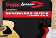 BEGINNERS COURSE - Guitar Lesson Central · PDF fileBEGINNERS COURSE A 10 LESSONS TO MASTER THE BASICS. ... plectrum is that you have a good grip and that the ... BEGINNERS COURSE