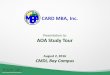 CARD MBA, Inc. -  · PDF fileCARD MBA, Inc. Presentation to: AOA Study Tour ... “Pangako ng mga Kasapi” 3. Recital of the Pledge of Staff “Pangako ng mga Kawani