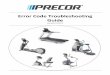 Error Code Troubleshooting Guide - precor-articulate.s3 ... Precor Customer Support at support@ or 800.786.8404 with any questions. Page 3 of 65 2017 Precor Incorporated, Unauthorized