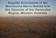 The Genesis of the Wonmunna Marra Mamba Iron Ore smedg.org.au/Marshall Regolith Marra Mamba Hamersley Feb10.pdfWonmunna Marra Mamba Iron Ore Deposits of the Hamersley ... Aim to describe