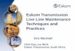 Eskom Transmission Live Line Maintenance Techniques …icolim2014.org/2014/ppt/195.pdf · Eskom Transmission Live Line Maintenance Techniques and Practices ... •Conductive clothing