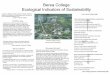 Berea College Ecological Indicators of Sustainabilitynboyce/assessment/Berea.pdf · Berea College Ecological Indicators of Sustainability I propose a different ranking system for