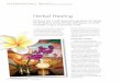 Herbal Healing - · PDF fileinternational trends By sarah Kajonborrirah Herbal Healing thailand has a well-deserved reputation for being the birthplace of several star techniques currently