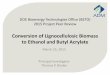 Conversion of Lignocellulosic Biomass to Ethanol Butyl ... · PDF fileConversion of Lignocellulosic Biomass to Ethanol and ... Acrylic Acid Production ... Conversion of Lignocellulosic