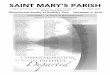 SAINT MARY’S  · PDF fileSAINT MARY’S PARISH ... Rose Marinaro Lawrence Marino, Jr. Joan S. Martin Dominick A. Mattia ... 12:00 PM Sophie Bukovec