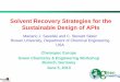 Solvent Recovery Strategies for the Sustainable Design … Presentation/Prof... · 1 BMS Confidential PUBD 13745 Solvent Recovery Strategies for the Sustainable Design of APIs Mariano