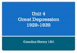 Unit 4 Great Depression 1929-1939 - · PDF fileIn the 1920s, the USA was responsible for over ... Fighting the Depression But the need was so great municipalities soon began giving