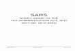 Tax Course - Tax Administration - SARS - Short G… · sars version 2 5 june 2013 page 3 of 93 index a. introduction 4 b. structure of the tax administration act, 2011 5 c. chapters