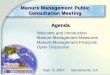 Manure Management Public Consultation Meeting · PDF file1 Manure Management Public Consultation Meeting Sept. 5, 2007 - Sacramento, CA Welcome and Introduction Manure Management