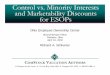Control vs. Minority Interests and Marketability Discounts ... vs. Minority Interests and Marketability Discounts for ESOPs Ohio Employee Ownership Center Akron/Fairlawn Hilton Fairlawn,