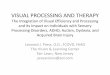 VISUAL PROCESSING AND THERAPY - · PDF fileVISUAL PROCESSING AND THERAPY The Integration of Visual Efficiency and Processing and its Impact on individuals with Sensory Processing Disorders,