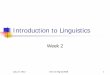 Introduction to Linguistics - Universitas Negeri Yogyakartastaff.uny.ac.id/sites/default/files/pendidikan/Titik Sudartinah, S... · Morphology the study of word ... Pidgin and Creole