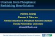 Uranium from Phosphates: Rethinking Beneficiation · PDF fileUranium from Phosphates: Rethinking Beneficiation ... • Di-hydrate process, ... returned to the phosphoric acid plant