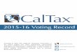 2015-16 Voting Record -  · PDF fileRichard Pan D-Sacramento (SD 6) ... Patrick O'Donnell D-Long Beach (AD 70) ... CalTax 2015-16 Voting Record . Bill Descriptions . AB 99