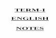 TERM-I ENGLISH NOTES - Thiruthangal Nadar Vidhyalayathiruthangalnadarvidhyalaya.org/wp-content/uploads/2017/07/Notes... · “ There were five hungry ducklings, ... Once there lived
