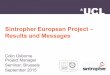 Sintropher European Project Results and Messagessintropher.eu/sites/default/files/images/editors/Final Seminar Sept... · networks – promote quality interchange at rail/air hubs