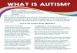 What Is Autism? - Autism Acceptance Month IS AUTISM? What is autism? Autism is a developmental disability which affects language and communication, sensory processing and motor skills,