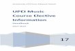 UPEI Music Course Elective Informationfiles.upei.ca/arts/music/music_elective_information_booklet.pdfThe first month will concentrate on the snare drum and the basic skills of stick